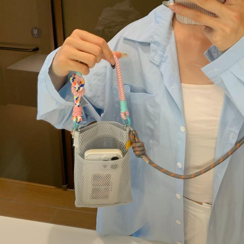 Słodka i Świeża Siateczkowa Torba Crossbody na Telefon dla Dziewczyn - Wszechstronna Letnia Przechowalnia