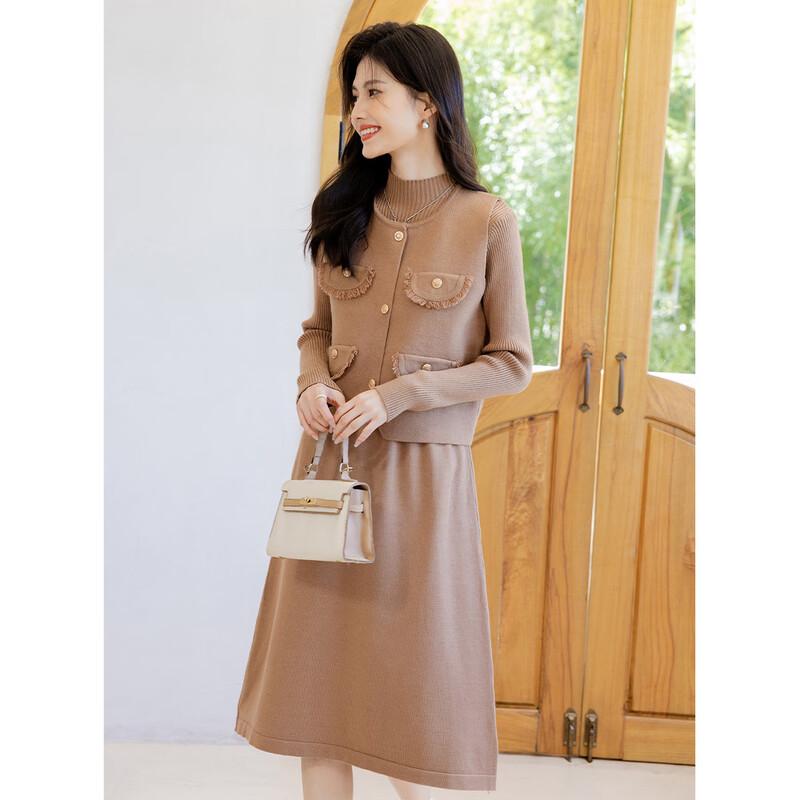 

Mokana Women s Fashion Vest & Long-sleeve Dress Set One Size