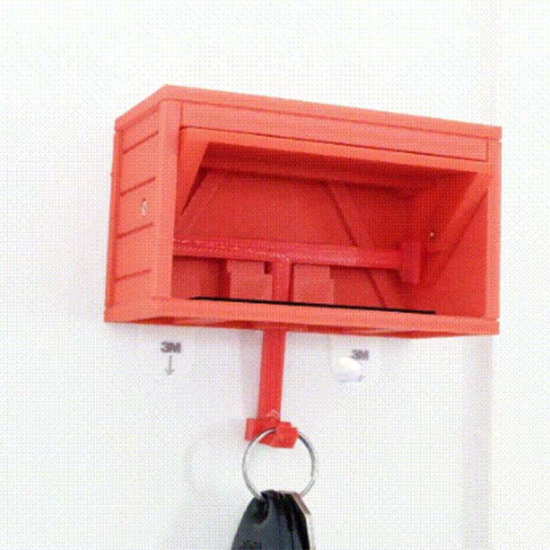 1Pc Car Garage Key Holder With Opening Door Fun 3D Printed Key Organizer Wall Mount Easy Installation Key Rack For Entryway