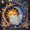 Divinations Tablecloth Sun Moon Pattern Astrology Tarots Card Tablecloth Altars Cloth Divinations Board Game Accessory