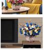 European Rose Silk Floral Arrangement - Artificial Bouquet for Living Room & Dining Table Decor