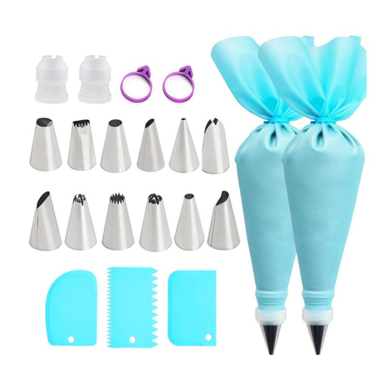 Nordic Disposable Piping Bags & Tips Set for Cake Decorating