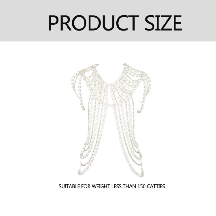 Shoulder Wrap Artificial Pearls Shoulder Chain for Evening Party Night Gown Shawl Body Chain Evening Shoulder Wrap