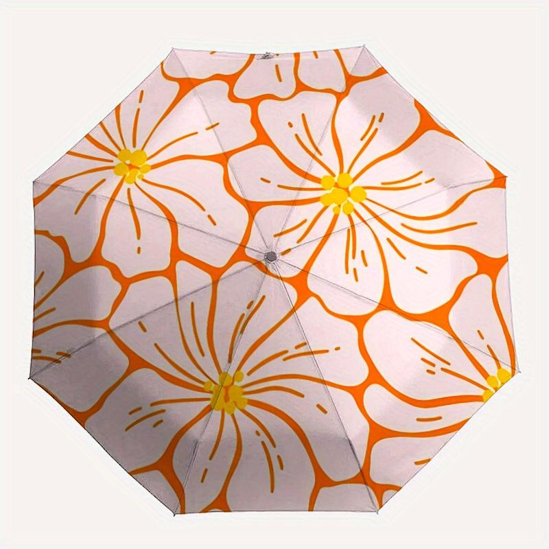 

1pc Floral Patternrs Automatic Opening/closing umbrella, Reinforced 8-Rib Construction, Compact Travel Umbrella yy250808158
