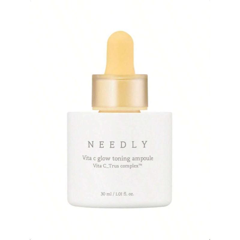 NEEDLY Vita C Glow Toning Ampoule 30ml, Lightweight Brightening Ampoule With Vita C Complex | For Tone Improvement And Moisturizing