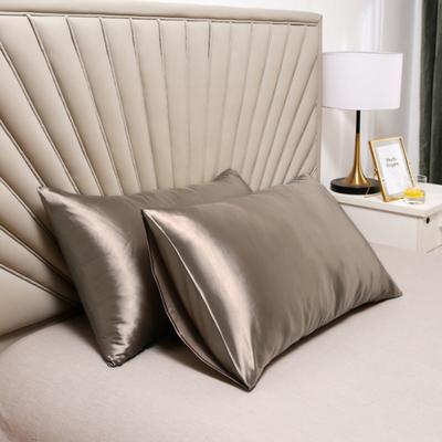 2pcs Pillowcase, Artificial Silk Soft Breathable Skin-friendly Cushion Cover With Hidden Zipper,
