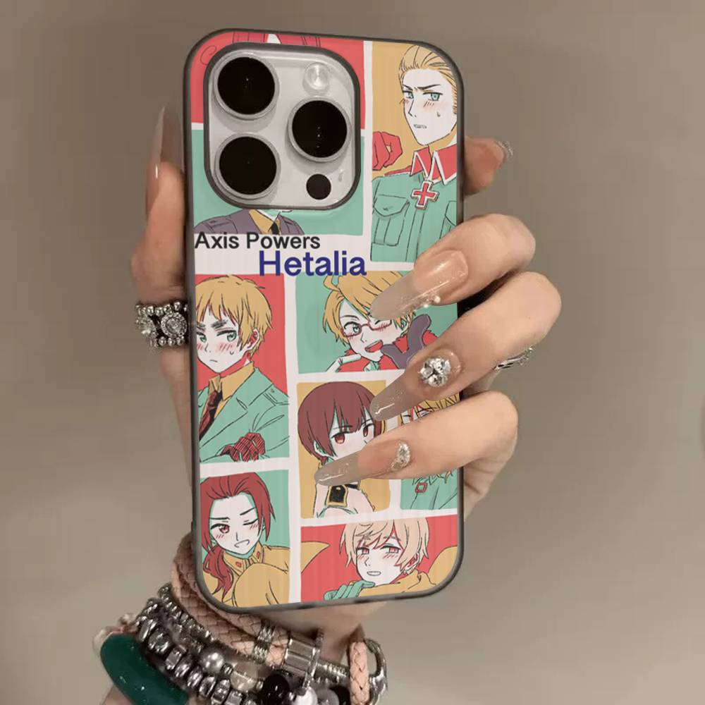

Cartoon Hetalia Axis Powers Phone Case For IPhone 17 16 15 14 13 12 11 Pro Max Plus Corrugated Bumper Back Cover Shell iPhone 15 pro