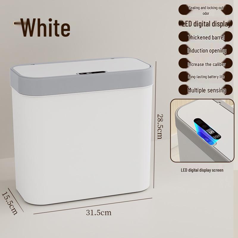 Søppelbøtte med trykknapp-popup-lokk for kjøkken, bad eller restaurant