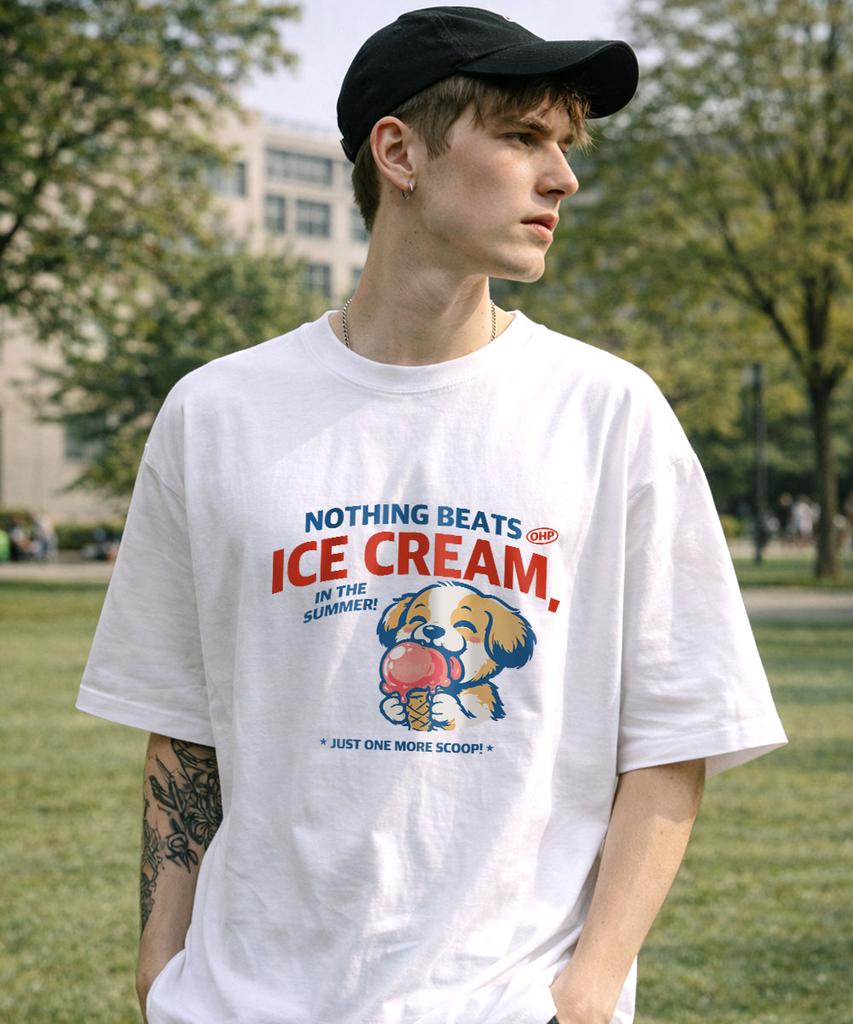 OHP Ohpxjoy One More Scoop Semi-Over Short Sleeve Tee
