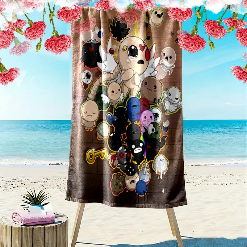 The Binding of Isaac 2D Flat Print Beach Towel, Large Soft Quick Dry Towel for Beach Camping SwimmingXSTJ0915026