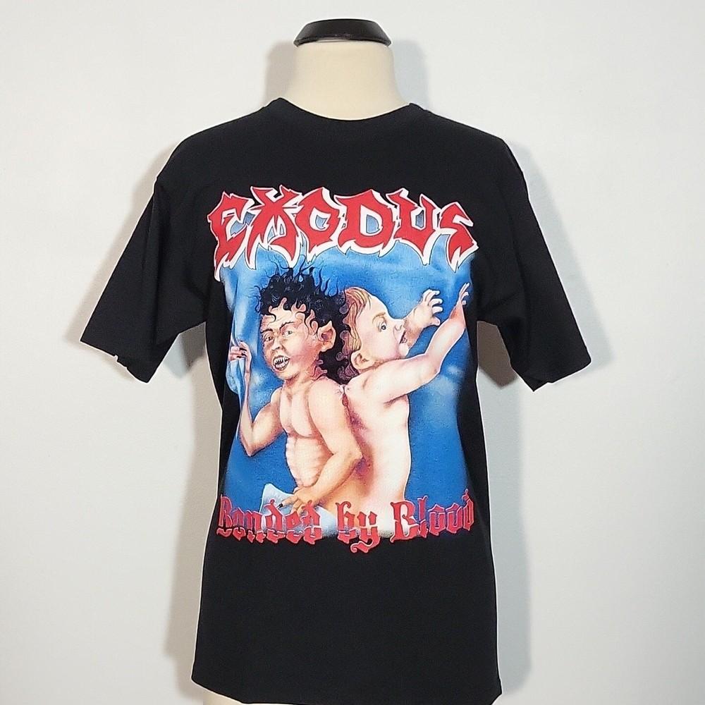 

EXODUS Bonded By Blood XL T-Shirt Black Mens Band Logo Unisex T-Shirt XXXL