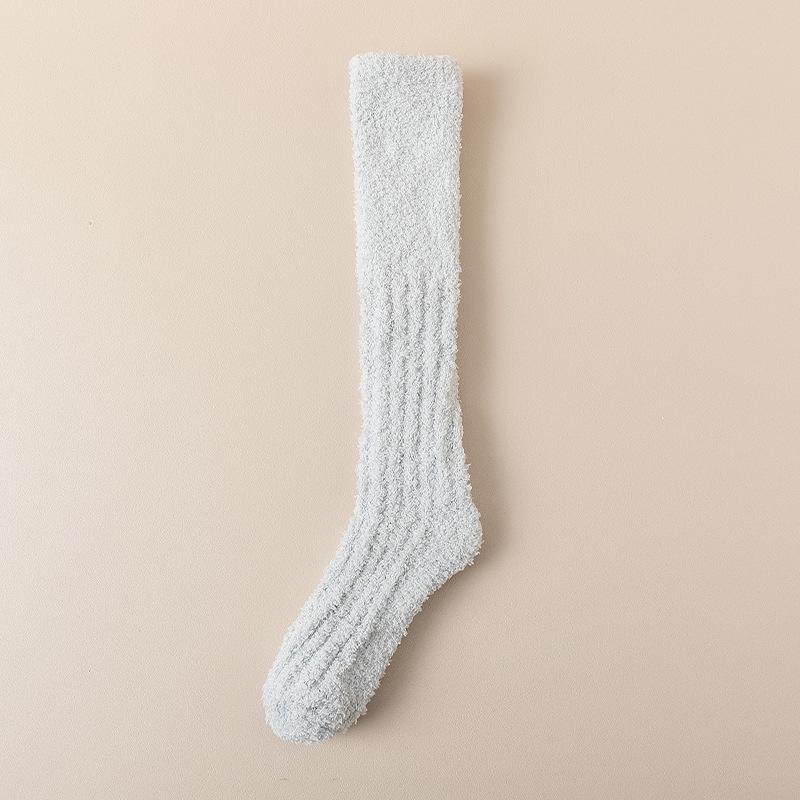 Couple's Coral Fleece Winter Socks: Thick, Velvet-Lined, Cozy Home Sleep Socks for Calf Warmth