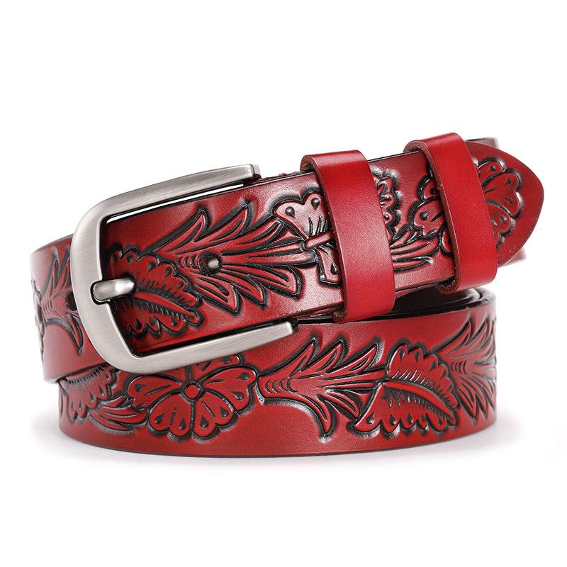 Leren Riem, Heren Leren Riem, Retro Pure Koeienhuid Riem Voor Mannen 115cm black