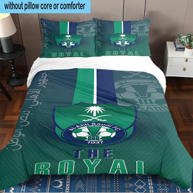 AS Saint-Étienne 3PCS Bedding Set 2D Printing (Includes 1 Duvet Cover + 2 Pillowcases Coreless), Bedroom decor,Fan gift