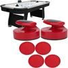 KNK Air Hockey Pucks and Striker Set (2 Strikers & 2 Pucks) | Premium Imported Quality | Durable Plastic | Pusher Size: 96x60mm, Puck Size: 64x4mm
