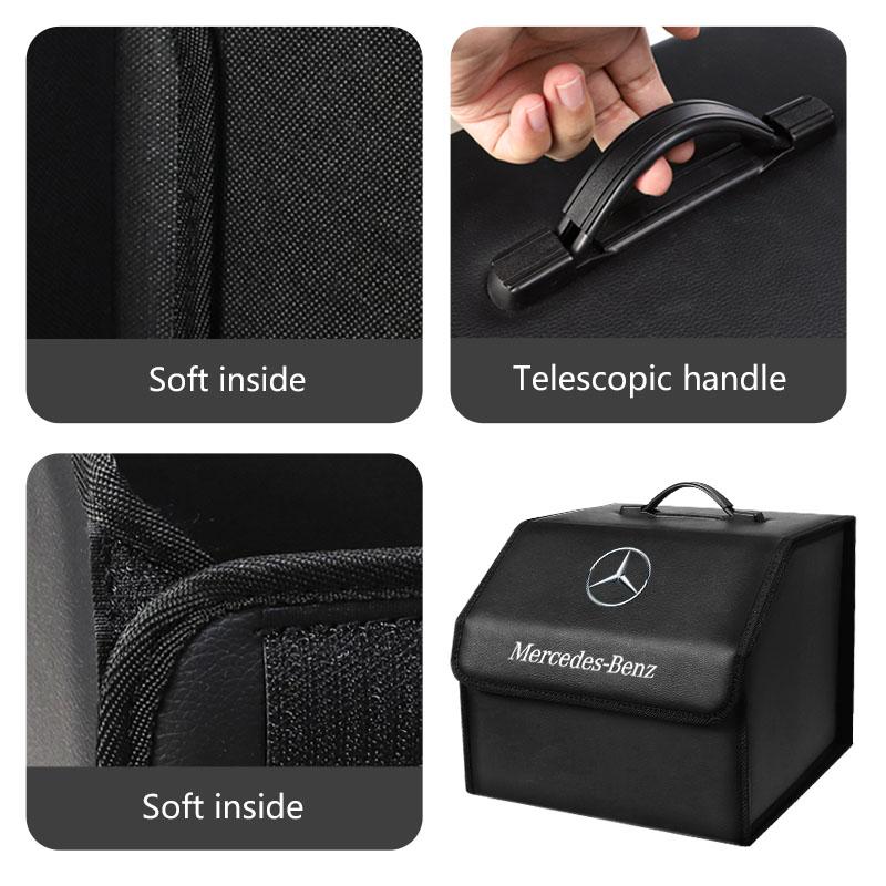 GLC GLB Úložná taška do kufru auta Organizér Kožená krabička na ukládání pro Mercedes Benz AMG W203 W206 W220 W205 W211 W212 W201 W210 W108