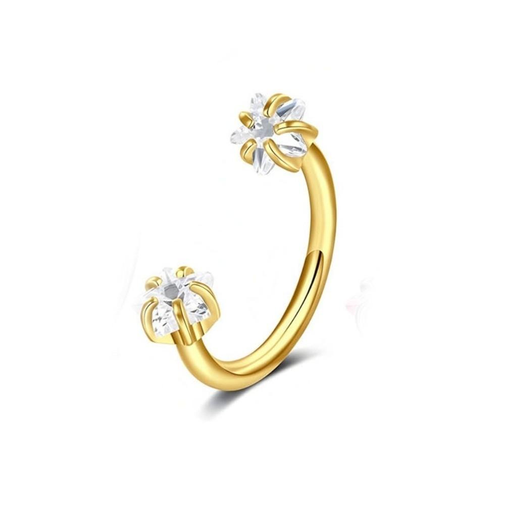 2 PCS Elegant Nose Ring Stainless Steel Daith Piercing Jewelry Cartilage Helix Earrings Party