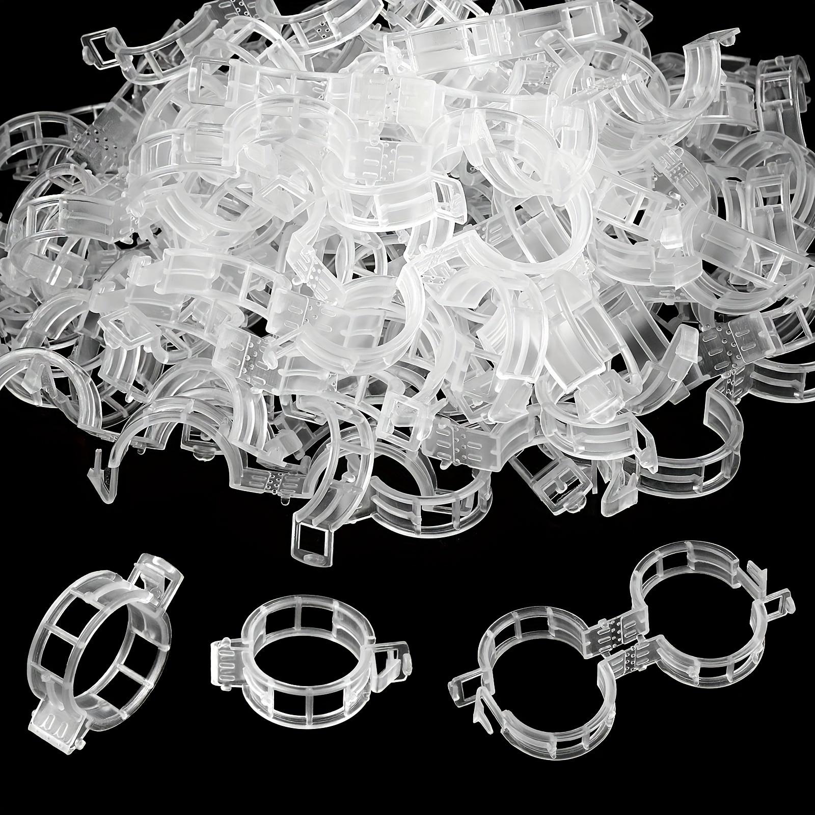 

100Pcs Plant Support Clips,Snap-on Reusable Gardening Brackets for Vegetables and Other Climbing Plants Weatherproof Tool