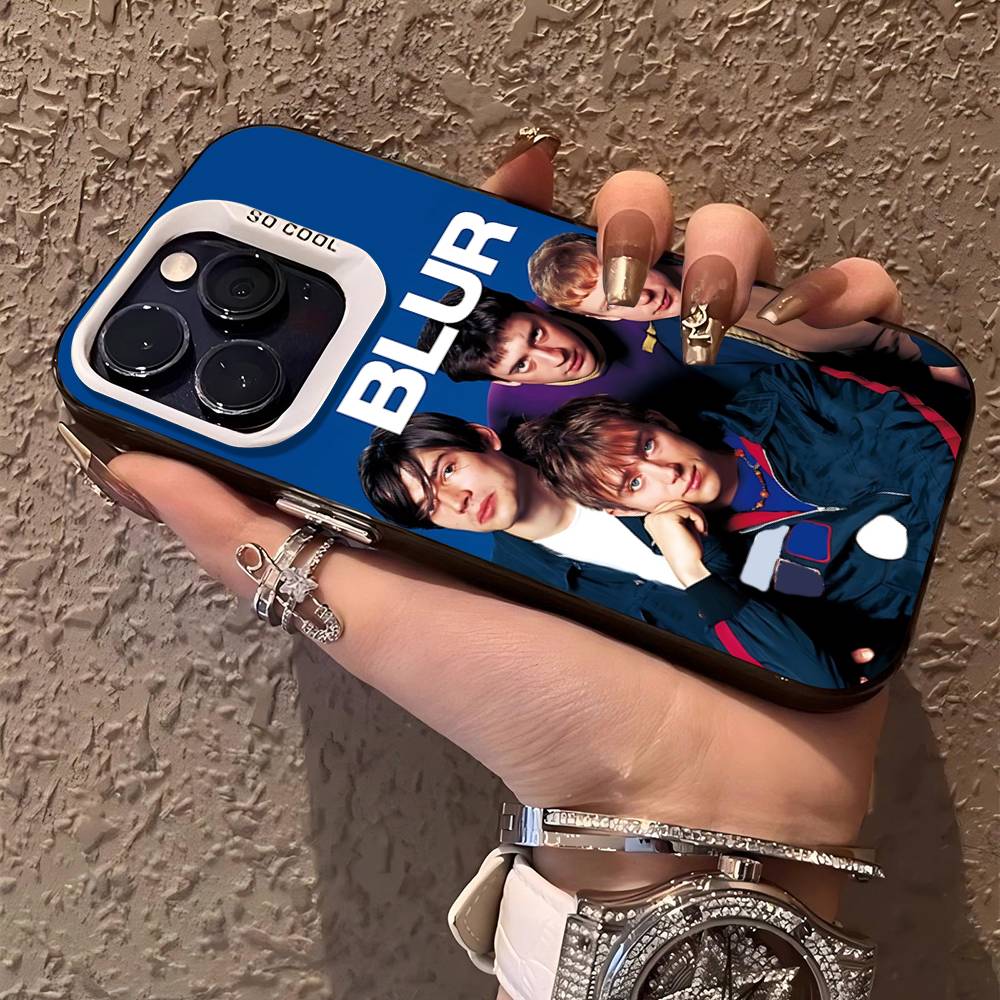 Band Musik Rapper B-Blur Vintage Phone Case For IPhone 17 16 15 14 11 12 13 Pro Max Pro Plus Colored Silver Cover