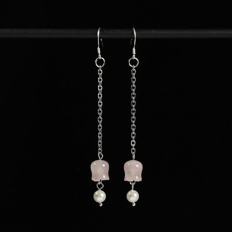 

Серьги Мэнхуалу Чжао Панер женские серьги в ретро-стиле придворные серьги с длинной бахромой и цветком ландыша