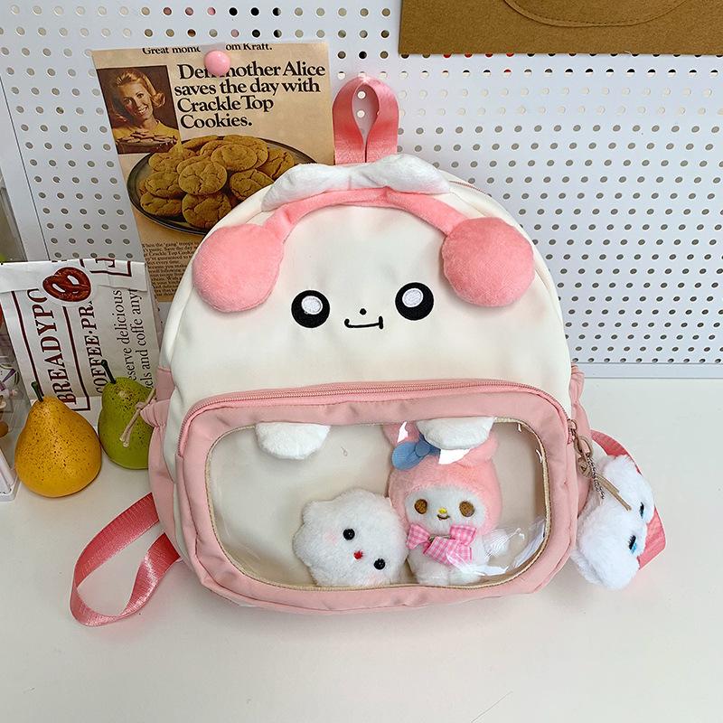 

School bag 2025 new women s cute trend school bag casual versatile backpack cartoon fashion bag розовый