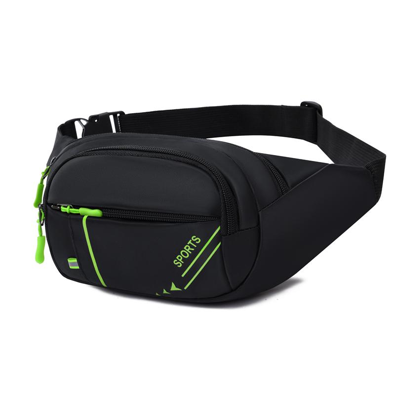 Anti-Theft Men's Waist Bag - Slim Fit Fanny Pack, Waterproof Sports Phone Pouch, Multi-Layer Secure Bum Bag for Running & Travel