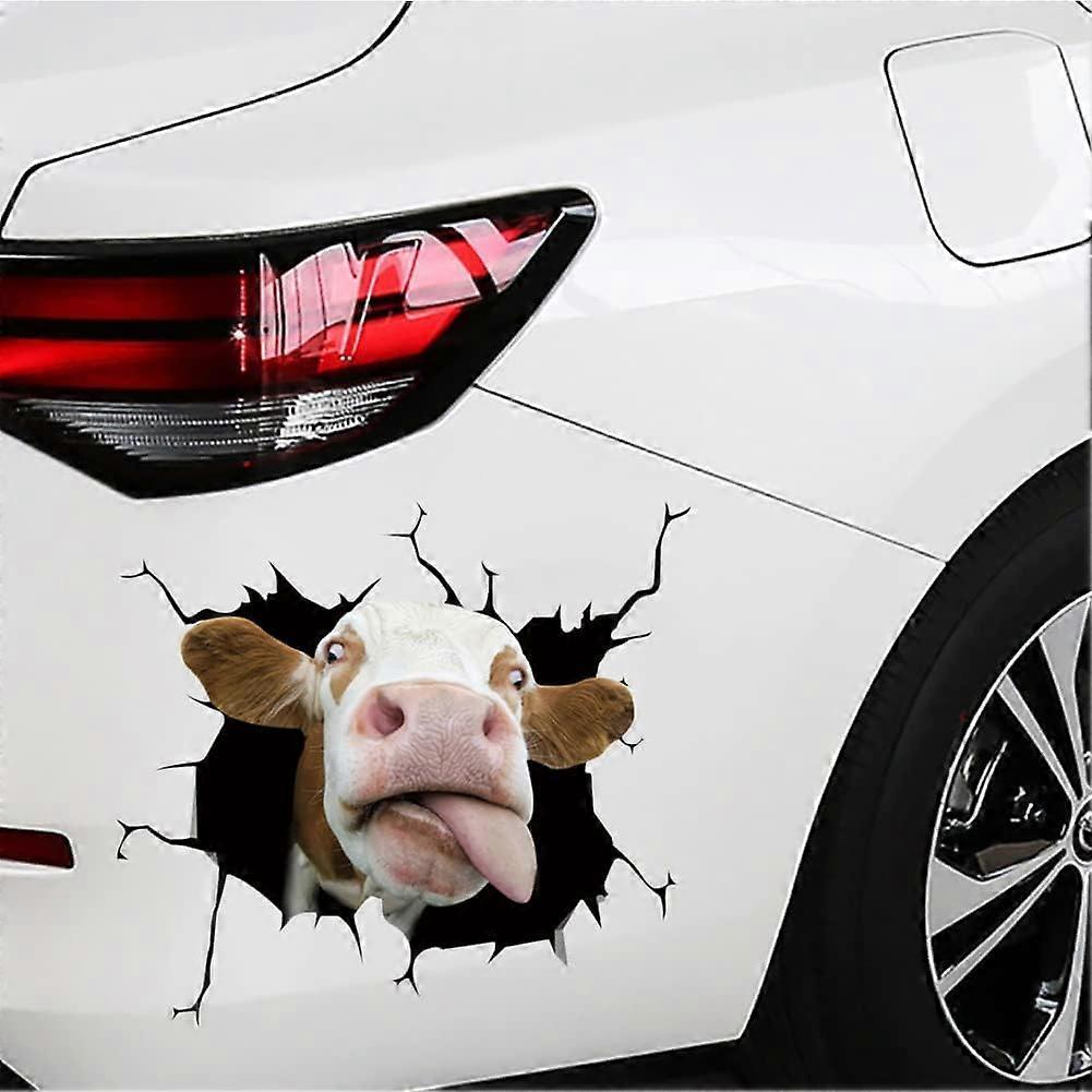 4pcs Car Simulation Animal Sticker,3D Funny Animal Stickers Car Body Scratch Stickers for Vehicles Automotive Van Trucks Laptop