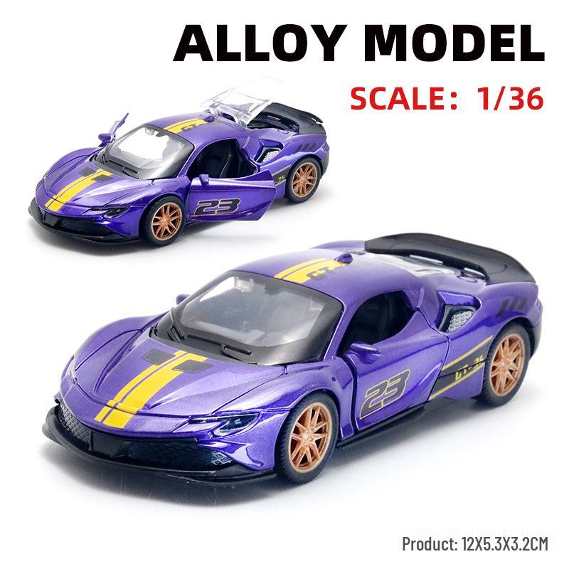

1:36 Alloy Racing Car Model - Children s Pull-Back Toy with Openable Doors, Perfect for Birthday Gifts or Display.