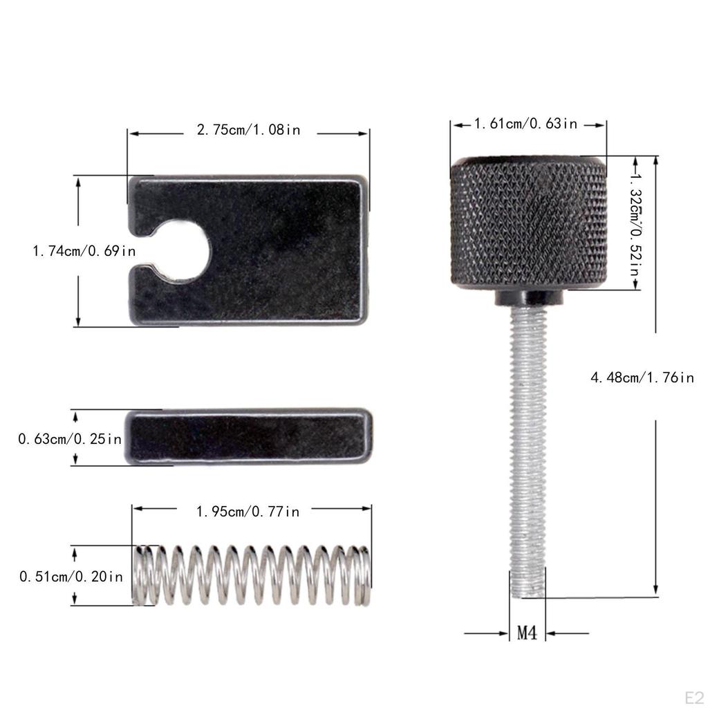 4 Pieces Electric Bass Bridge String Saddles Repair Parts, Sturdy, Wear Resistant Convenient to Use