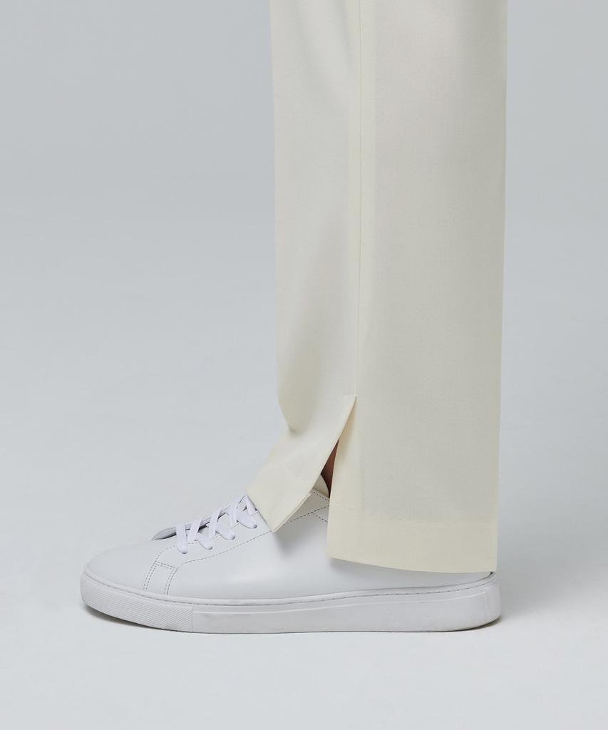 Musinsa Standard Semi-Wide Slit Hidden Banding Slacks [Cream]