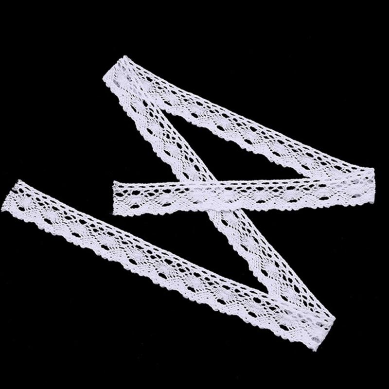 Practical Cotton Lace Trim for Crafts 1.5Inch Wide Soft Decorative Ribbon for Clothing and Home Decoration