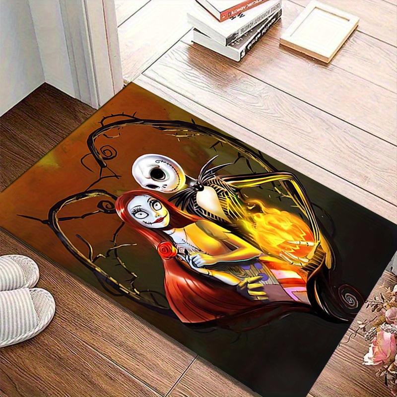 

1pc Halloween Jack Skellington & Sally Couple Rug Home Decorative Carpet for Living Room Bedroom Office Chair Cover Outdoor Giftz4163 60cm by 90cm