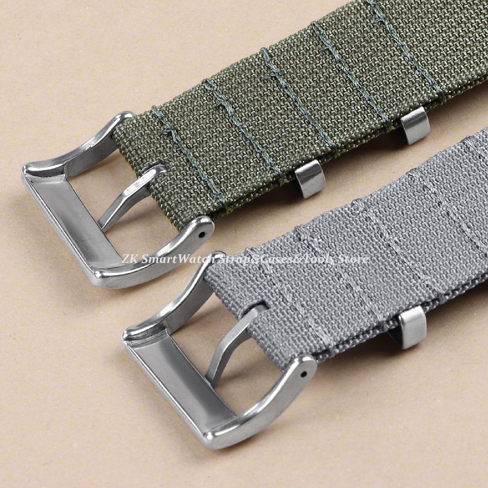 Ribbed Watch Strap 18mm 20mm 22mm for Omega Military Weave Sport Bracelet Belt with Clasp Fabric Replacement Wristband Men Women