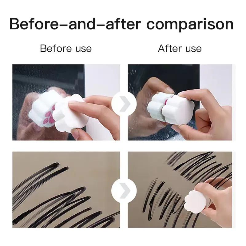 2/4pcs Mirror Wipe, Mirror Cleaning Sponge, Bathroom Kitchen Car Glass Cleaning Brush, Mirror Decontamination Sponge