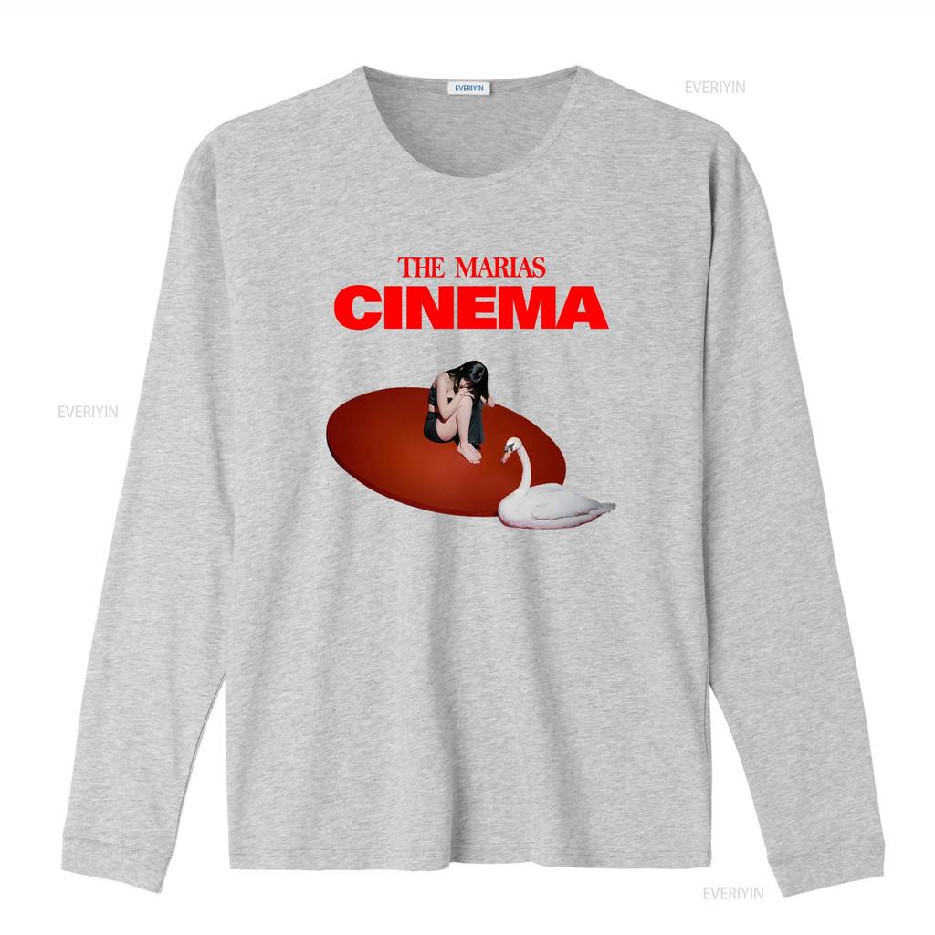 The Marias Cinema T Shirt Stylish Print with Woman and Swan Design for Fashionable Wear Vintage Washed Soft Unisex