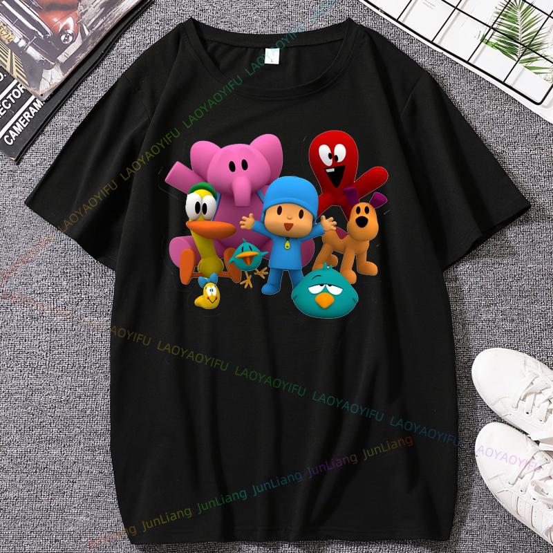 Fashion Plush Dolls PPOCOYO TShirt Male Streetwear Summer Funny Print Comfortable Boys Girls Cute Tees