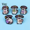 Easy to Use Lapel Pins Cartoon Raccoon Brooch Pin, Animal Decorative Enamel Badge, Alloy Theme Pin for Jackets Backpacks Hats Scarves Clothing