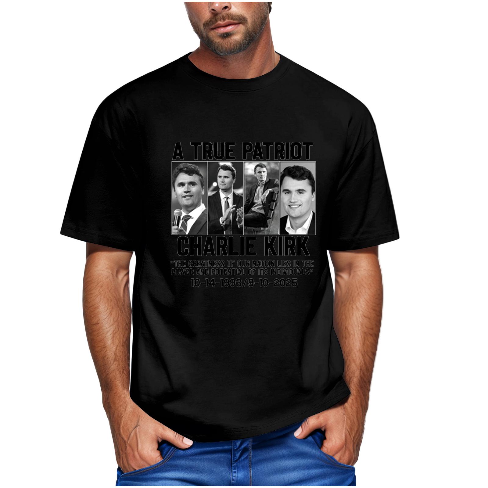 

Мужская модная футболка, уличная повседневная одежда с коротким рукавом S чёрный