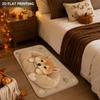 2D Shiba Inu Lying On Bed Bath Mat Non Slip Washable Rug For Living Room Bedroom Entryway Home Decor