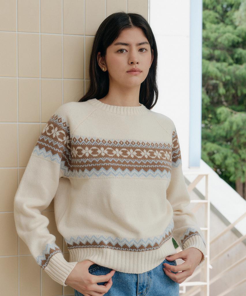 YUPPE Jacquard Wool Knit_Ivory