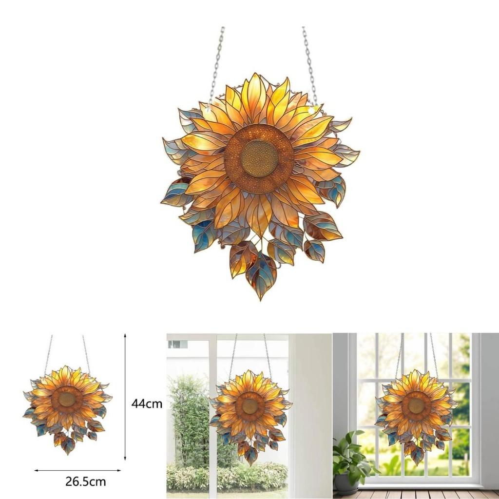 Sunflower Acrylic Window Hanging Decorative Art For Home Living Room Decor