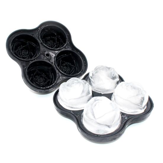 Yousheng Ice Cube Tray Mold Rose Shape Anti-spill Silicone Cocktails Fadeless Ice Tray Mold for Bar