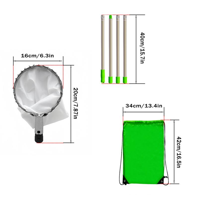 Fruit Picker Tool Gardening Orchard Picking Tool With Storage Bag Fruit Catcher For Cherry Berry Orange Lemon Pear