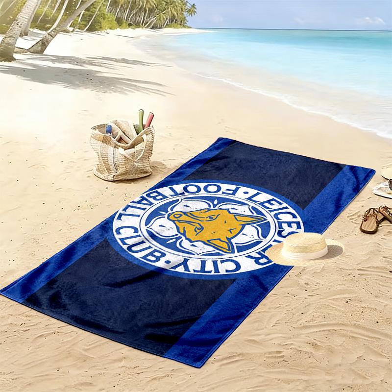 Leicester City FC Print Beach Towel, Large Soft Quick Dry Towel for Beach Camping Swimming