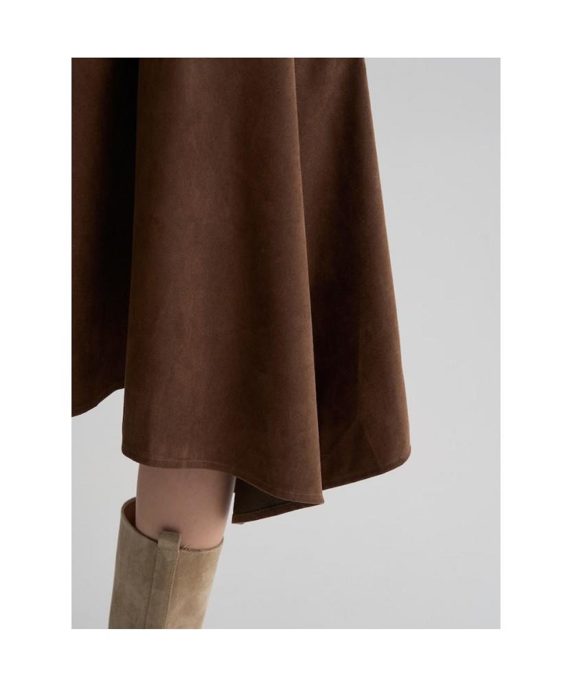 8SECONDS Suede Belted Skirt Brown
