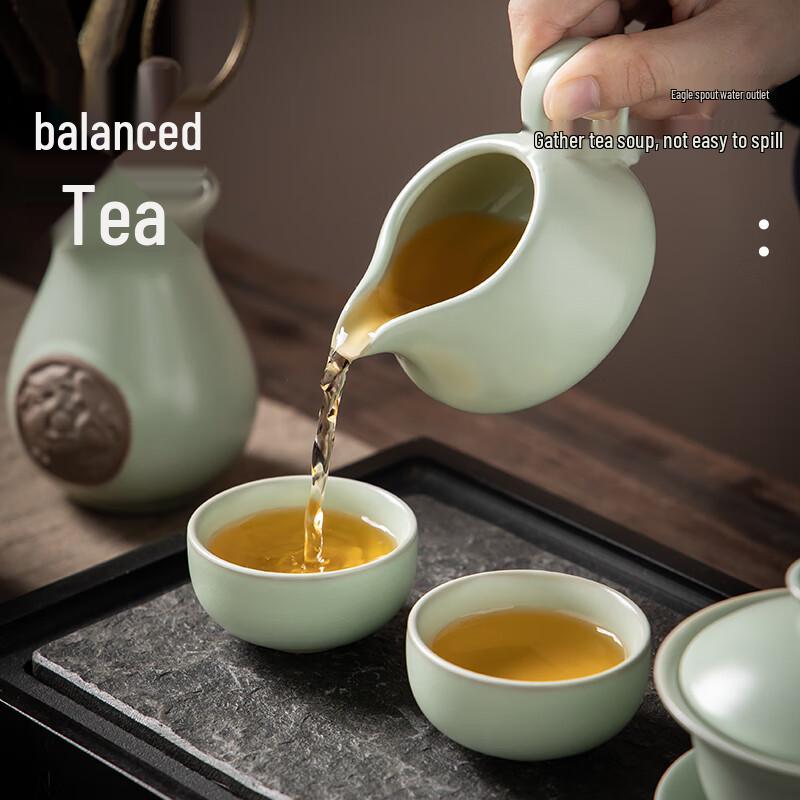 Haofeng 2025 Ru Kiln Kung Fu Ceramic Tea Set