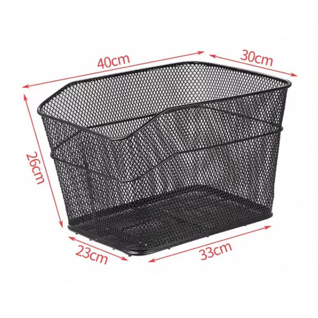 Rear Bike Basket Holding Water Bottle, Toys, Snacks Thicken Easily Install Bike Luggage Rack Basket for Outdoor Biking Equipment