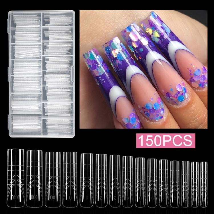 Professional Nail Tips Mold ABS Plastic Clear Design Quick Light Curing Paperless Tray Multipurpose Use