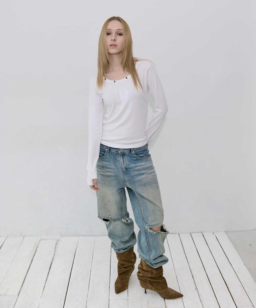 LEKIM Lwe U-Neck Long Sleeve (White)
