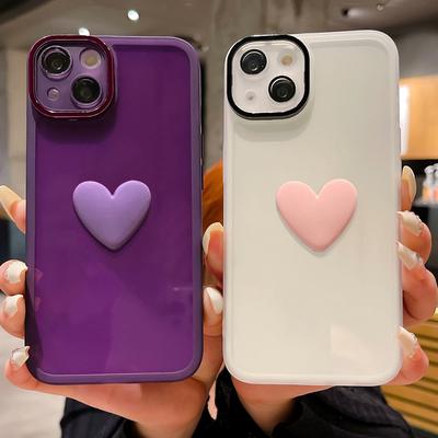 For Xiaomi Redmi Note 12 4G 5G 11Pro Plus 12s 11s Cute 3D Love Heart Clear Silicone Soft Case Camera Protect Note12 Note11 12pro